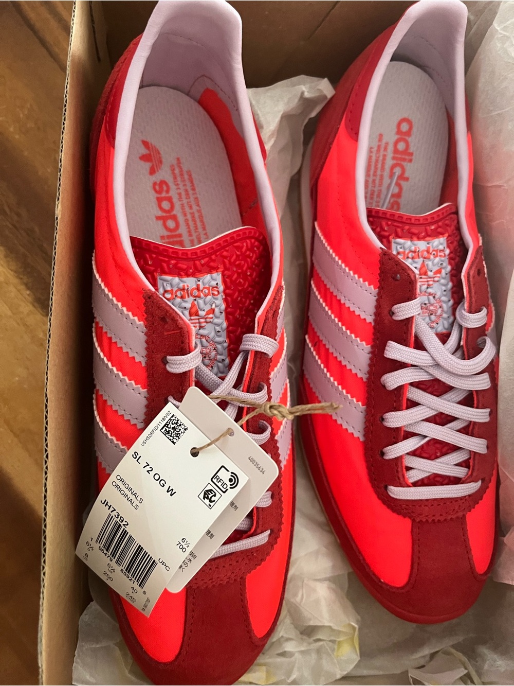 adidas Women SL 72 OG W Sneakers — Red & Light Pink